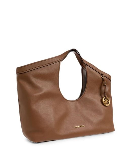 MICHAEL Michael Kors Brown Haddie Leather Tote Bag