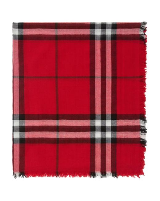 Burberry Red Wool Scarf
