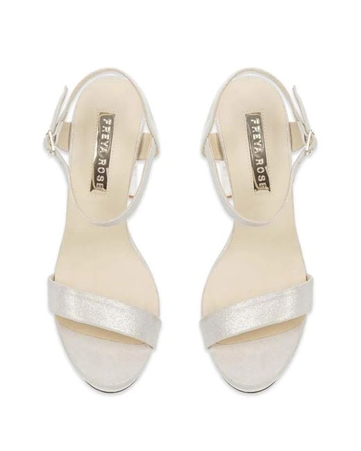 freya rose White Gigi Ankle-Strap Sandals