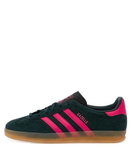 Adidas Green Gazelle Indoor Striped Sneakers