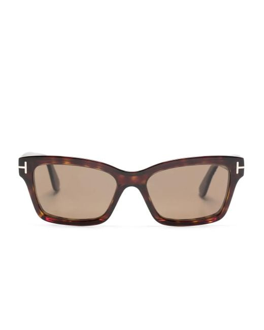 Tom Ford Brown Mikel Square-Frame Sunglasses