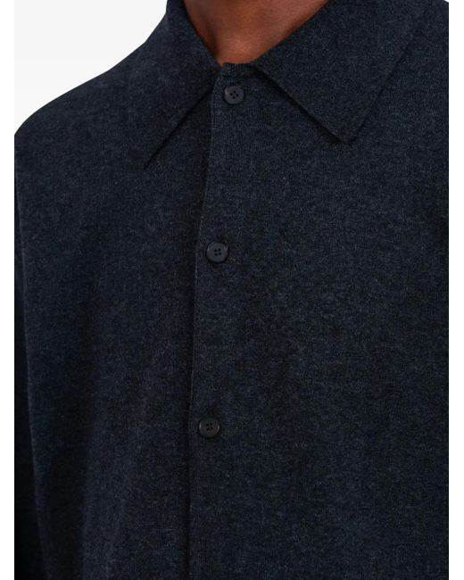 Auralee Blue Button Fastening Cardigan for men