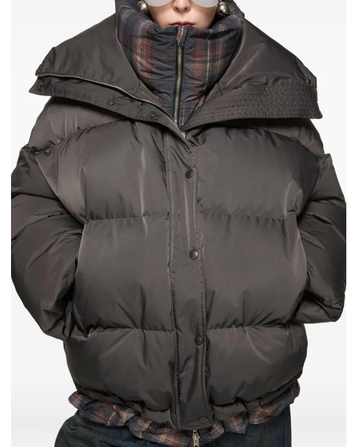 Acne Gray Karierte Jacke