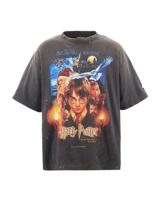 SAINT Mxxxxxx Gray Harry Potter Sorcerer's Stone T-Shirt for men