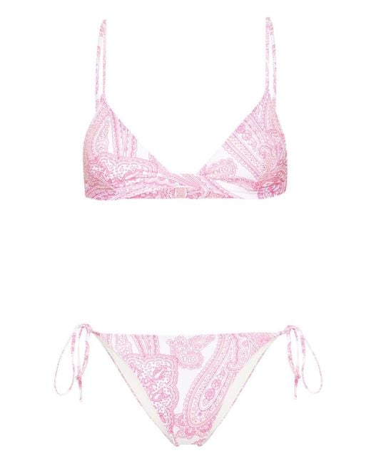 Mc2 Saint Barth Pink Rylie Paisley-print Bikini