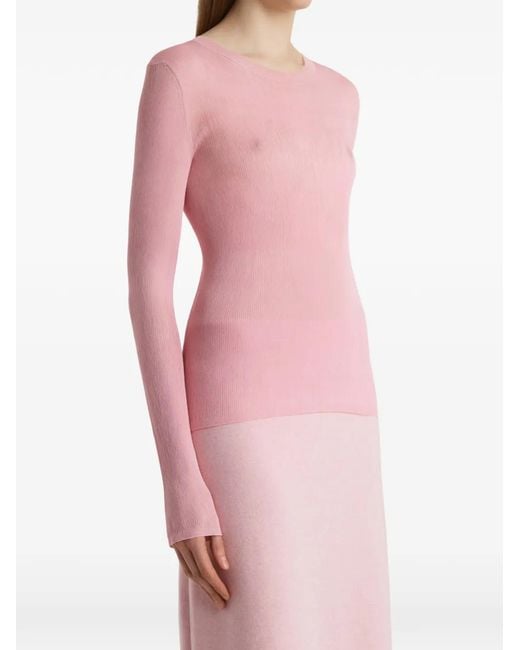 Top Mosi Khaite de color Pink