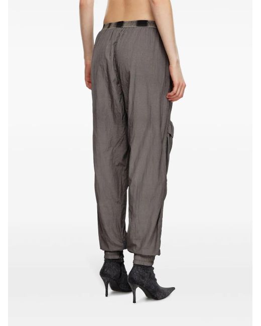 DIESEL Gray Tapered Cargo Trousers