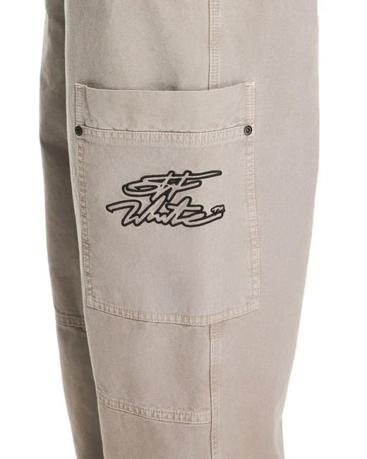 Off-White c/o Virgil Abloh Multicolor Script Cotton Cargo Pants for men
