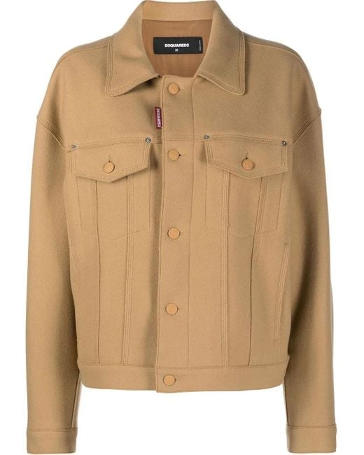 DSquared² Natural Virgin Wool Blend Jacket