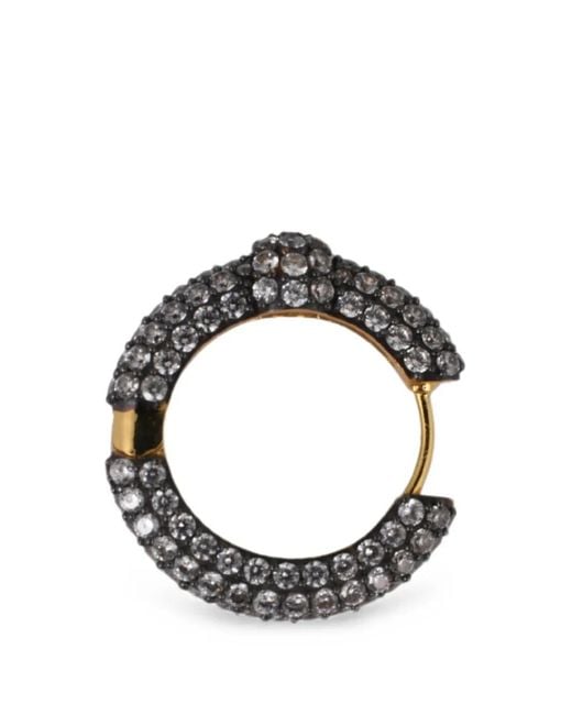 Poche Paris White Harmony Crystal Hoop Earrings