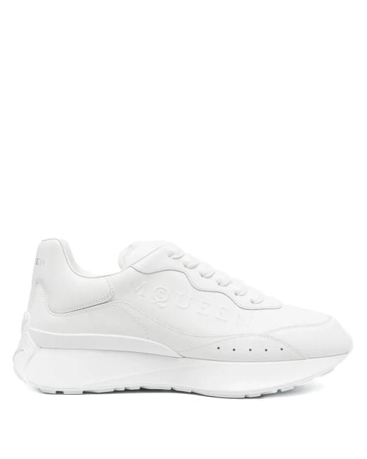 Zapatillas con logo en relieve Alexander McQueen de hombre de color White