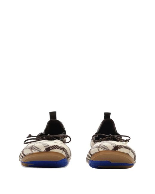 Burberry Natural Check Fawn Ballerinas