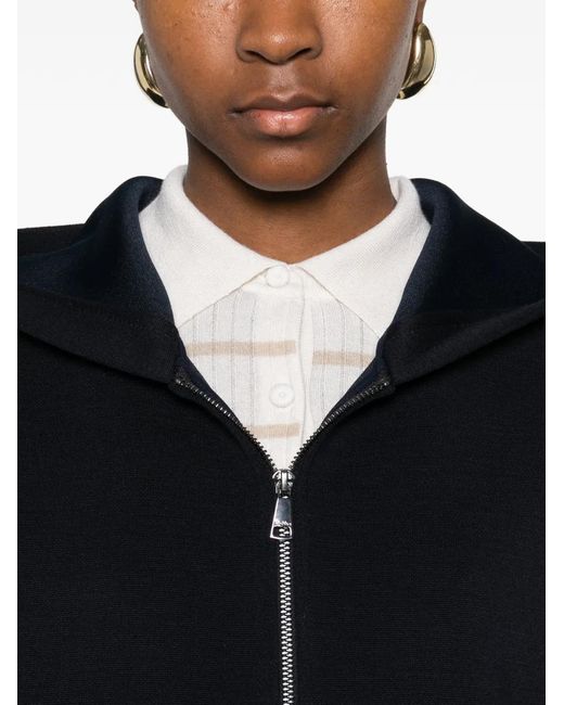 Max Mara Black Zip Hoodie