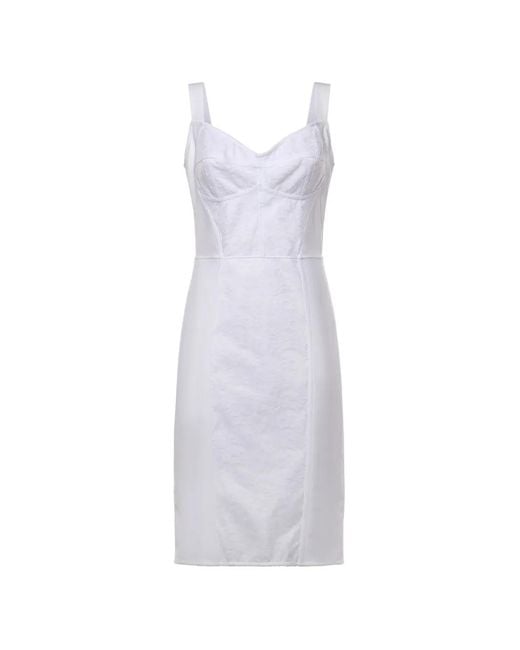 Dolce & Gabbana White Midi Dresses