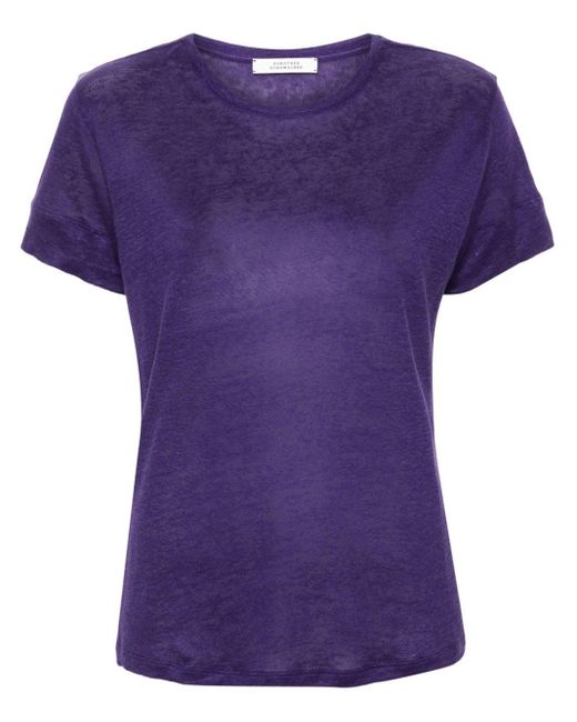 Dorothee Schumacher Purple Natural Ease T-Shirt aus Hanf