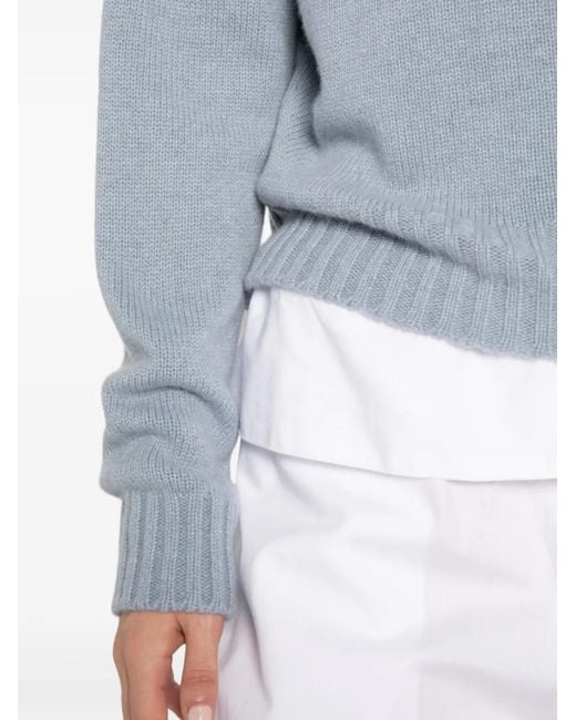 Bompard Blue Turtleneck Cashmere Jumper