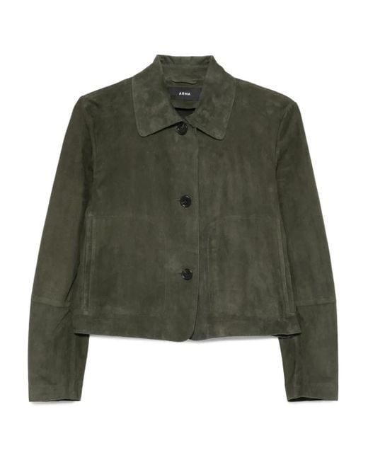 Arma Green Emy Suede Jacket
