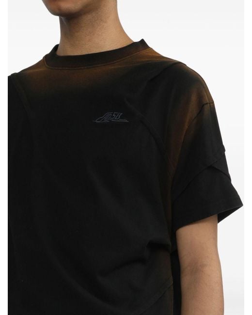 ANDERSSON BELL Black Mardro Gradient Layered T-shirt for men