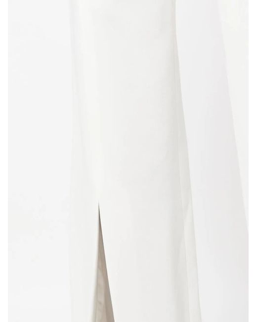 Jonathan Simkhai White Split-Cuff High-Waist Trousers