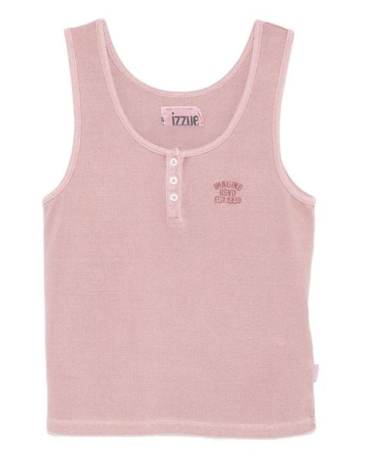 Izzue Pink Henley Tanktop