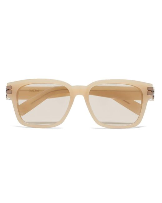 Zegna Natural Square-frame Tinted Sunglasses for men