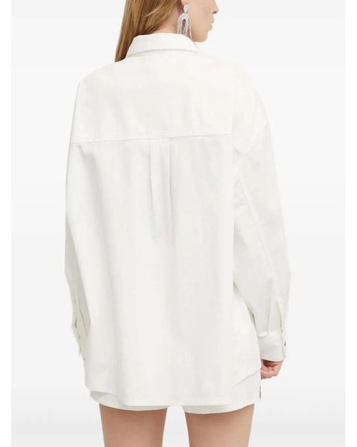 IRO White Buttoned Pollo Colar Shirt