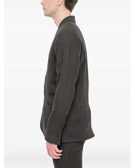Label Under Construction Gray Single-Breasted Blazer for men
