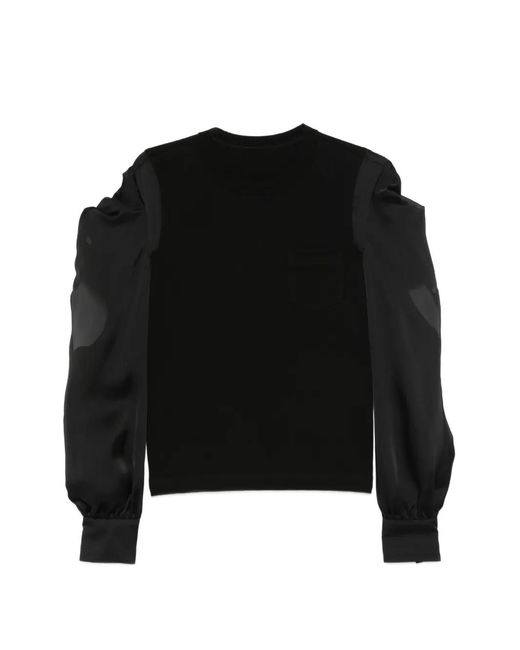 Sacai Black Long-Sleeve T-Shirt