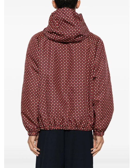 Gucci Red Canvas Geometric Logo Jacket for men