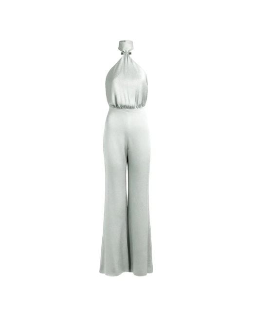 Silvia Tcherassi White Imperio Halterneck Jumpsuit