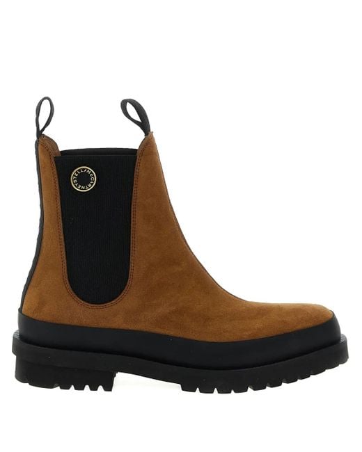 Stella McCartney スエード チェルシーブーツ ブラウン | Lyst