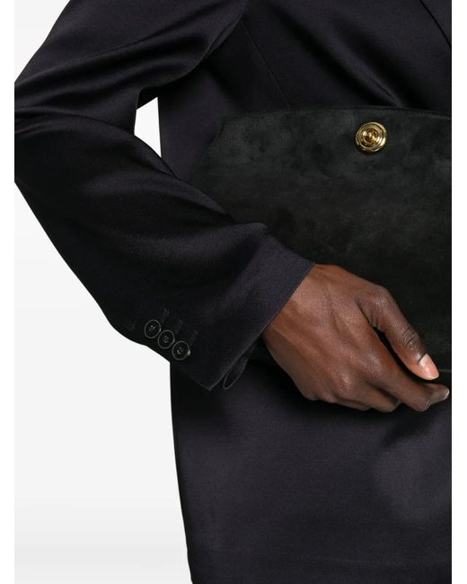 Forte_forte Blue Satin-Finish Single-Breasted Jacket
