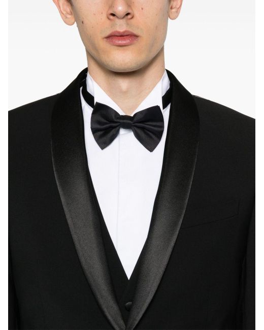 Virgin-wool three-piece suit Corneliani pour homme en coloris Black