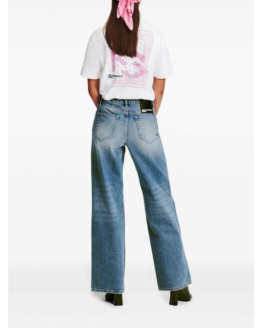 Karl Lagerfeld ミッドライズ ストレートジーンズ Blue