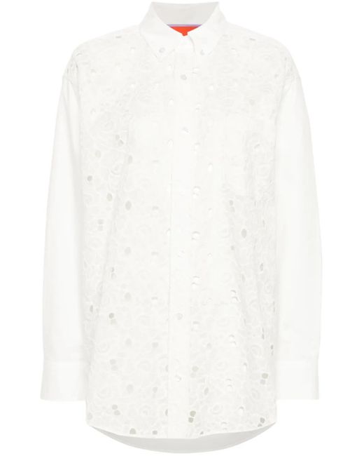 LaDoubleJ White Better Than Your Boyfriend's Lace Shirt