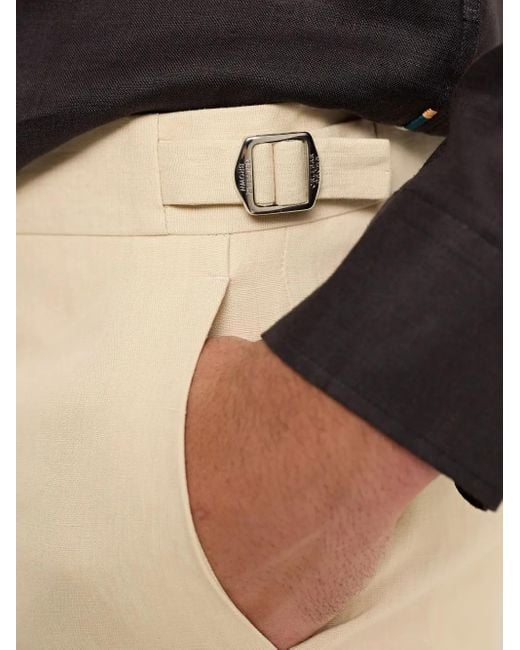 Orlebar Brown Natural Tailored Linen Shorts for men