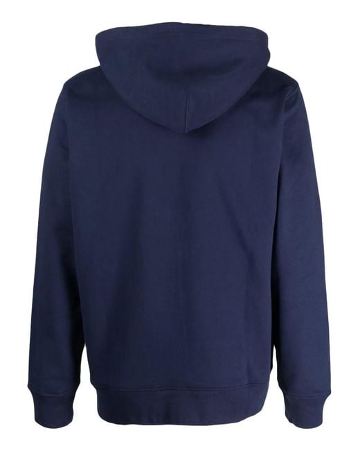 Levi's Blue Logo-Patch Zip-Up Hoodie for men