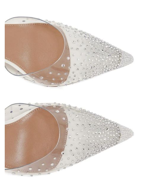 Nicoli White Embellished Flavie Pumps