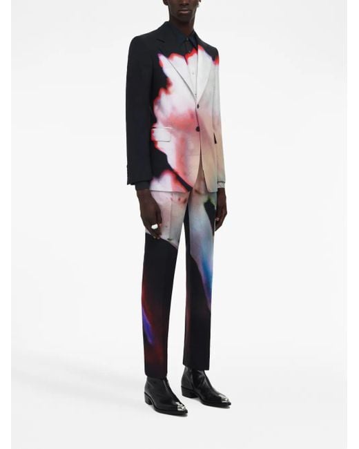 McQueen Black Solarised Flower Jacket for men
