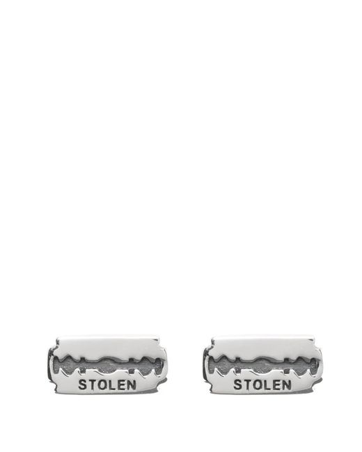 Stolen Girlfriends Club White Stolen Razor Earrings