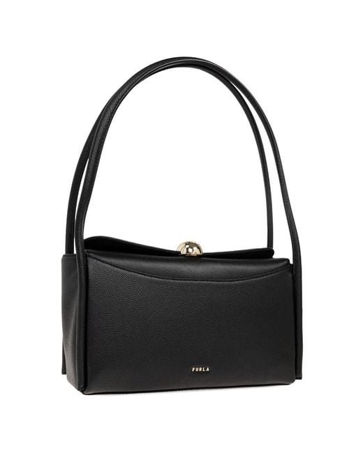 Furla Black Medium Nicole Leather Tote Bag