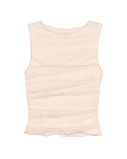Patrizia Pepe Natural Gathered Blouse