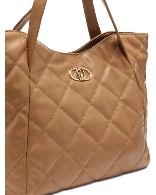 Liu Jo Grote Gewatteerde Shopper Met Logoplakkaat in het Brown