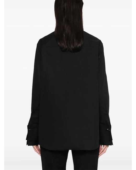Rohe Black Double-Cuff Shirt