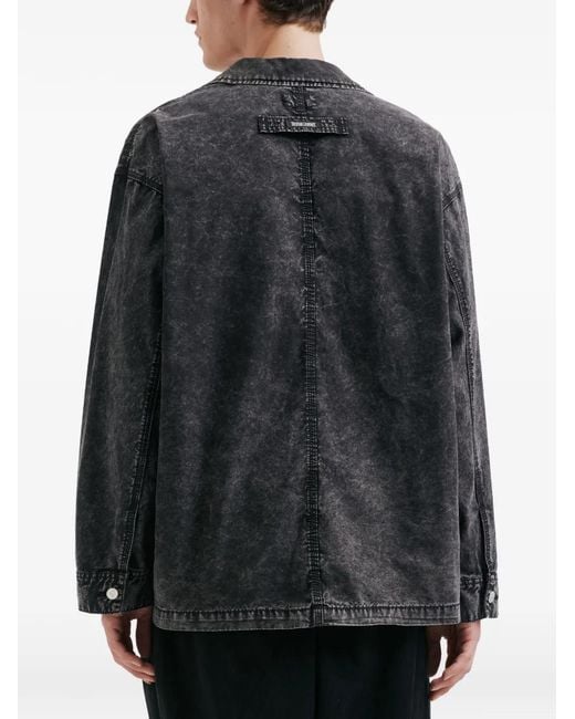Izzue Blue Buttoned Pocket Cotton Jacket for men