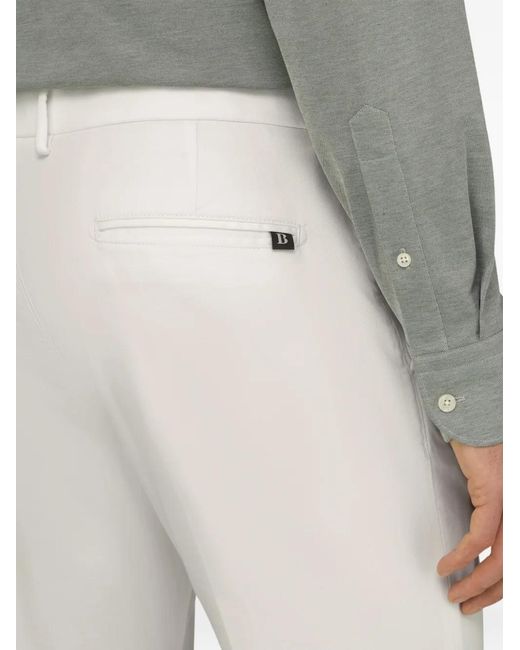 Boggi White Logo-Detail Trousers for men