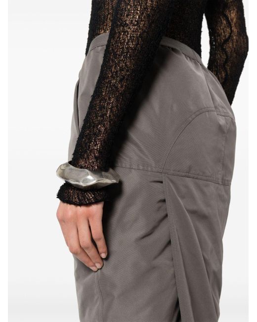 Falda larga Soft Pillar Rick Owens de color Gray
