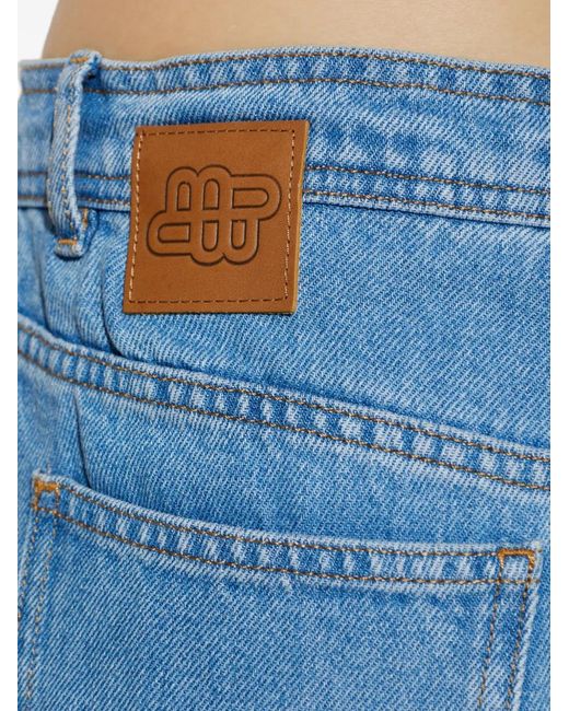 Munthe Blue Obey Drawstring Wide-Leg Jeans