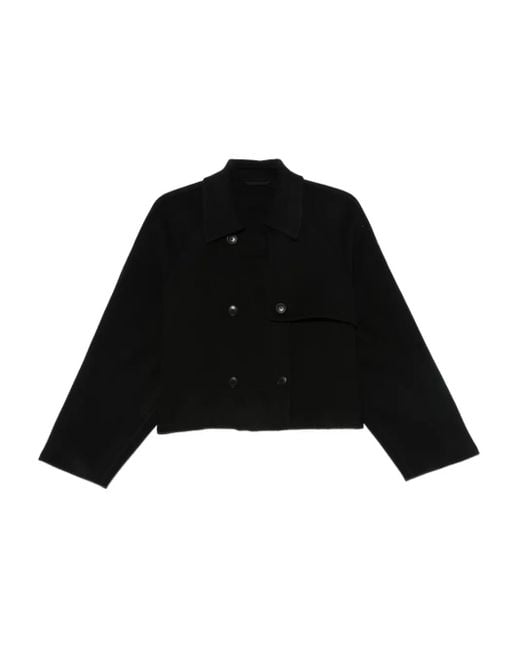 Closed Black Double-Breasted Jacket