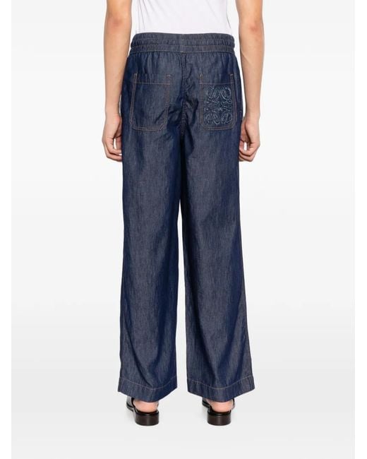 Loewe Blue Drawstring Trousers for men